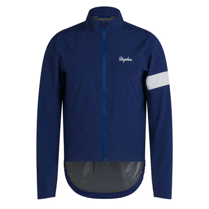 Rapha Men's Core Rain Jacket - Navy / White Front