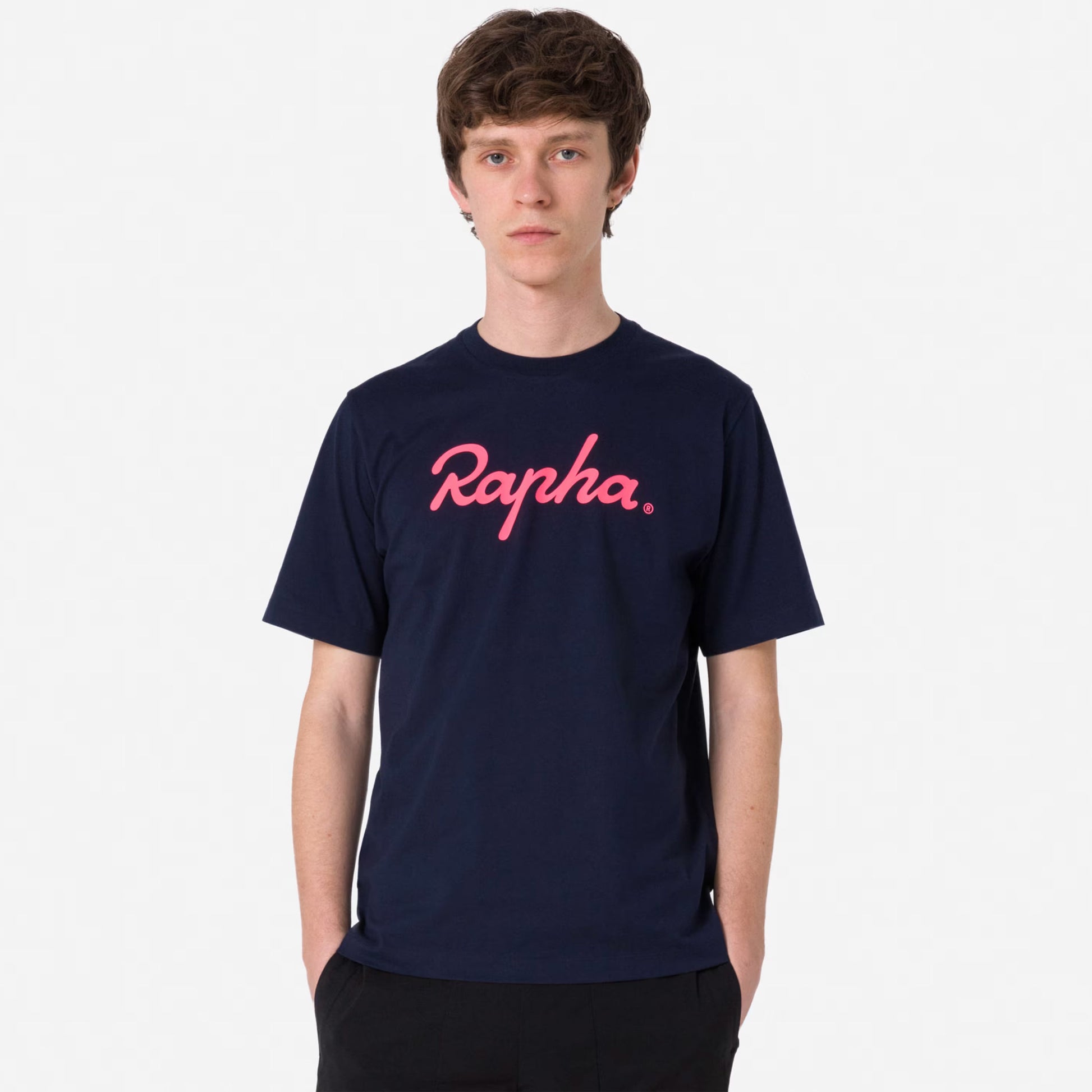 Buy Rapha Blue Large Logo T-shirt in Organic Cotton For Men Online