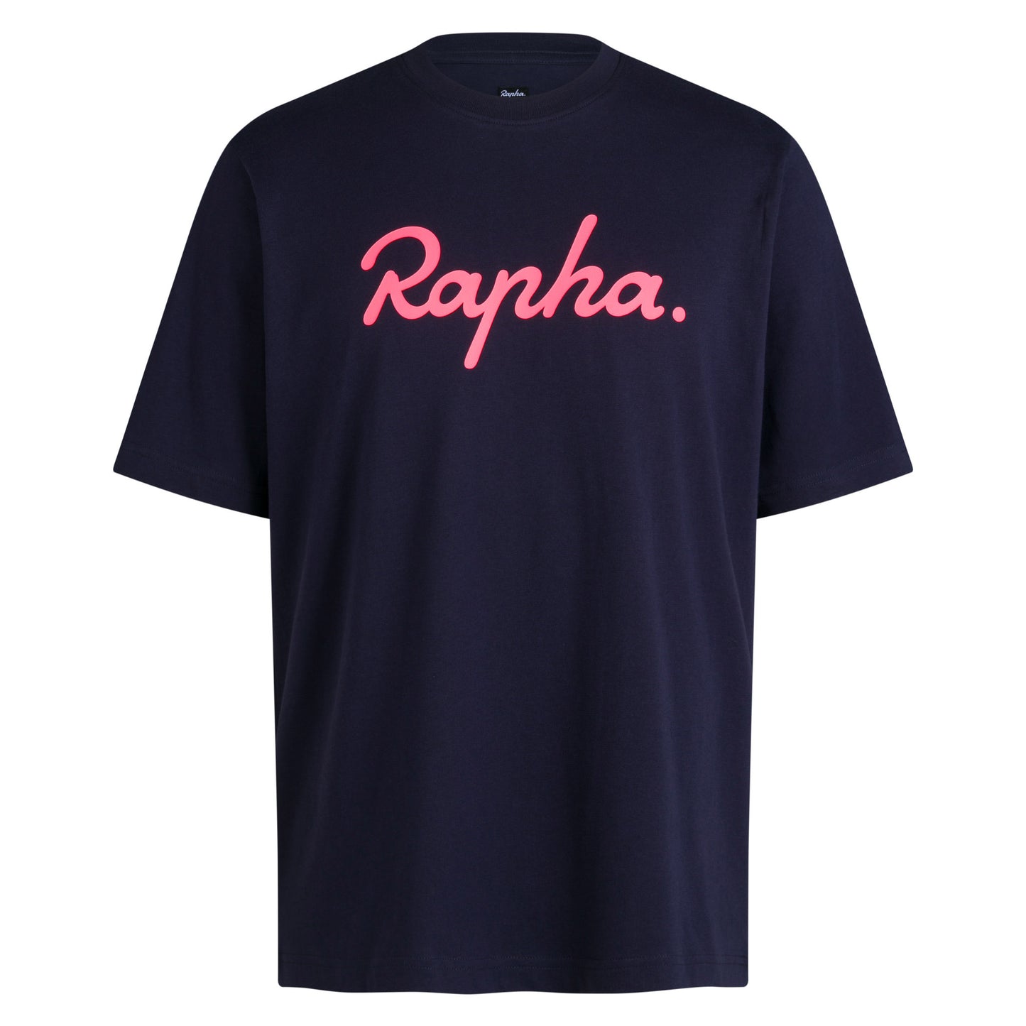 Rapha Men's T-Shirt Cotton Large Logo, Navy Front