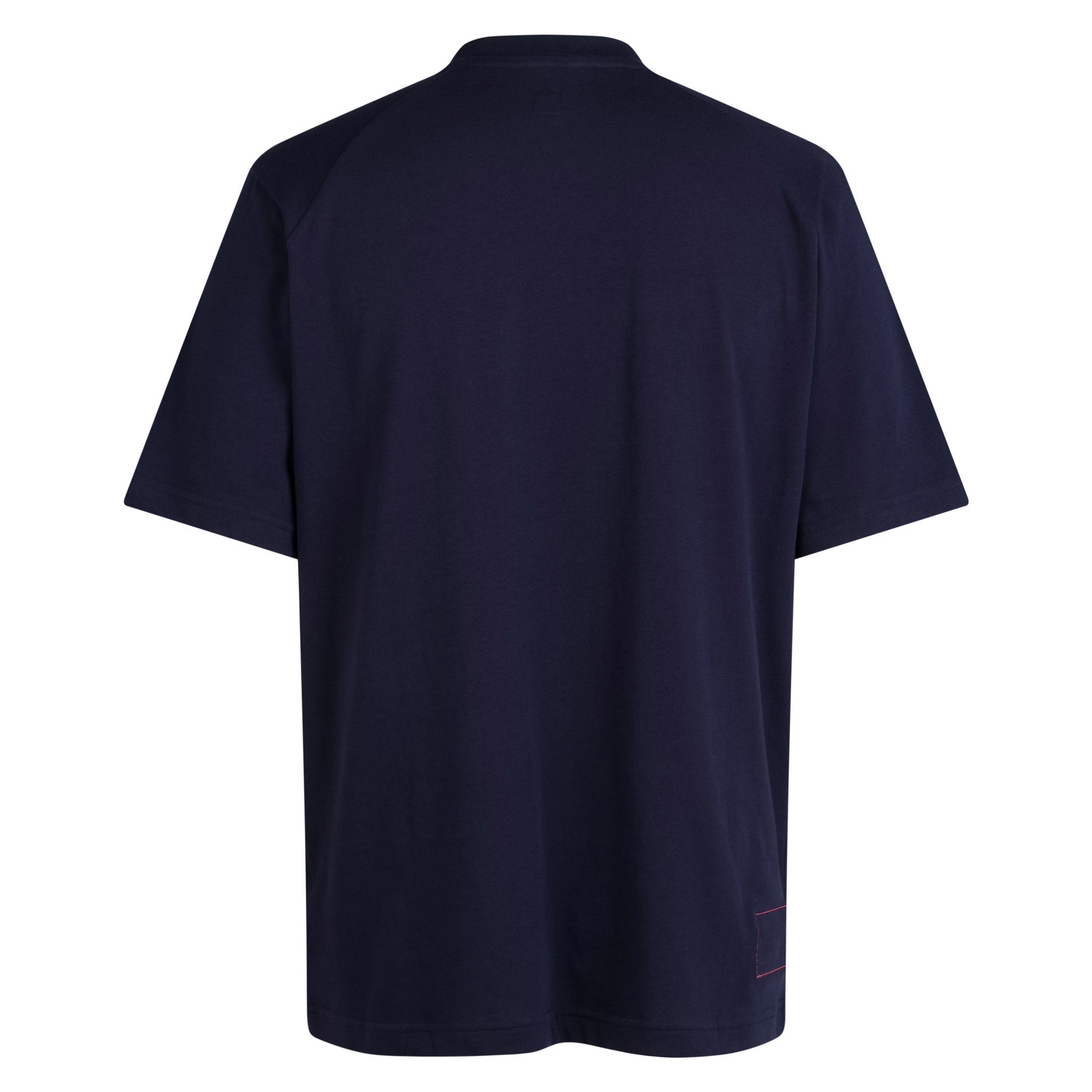 Rapha Men's T-Shirt Cotton Large Logo, Navy Rear