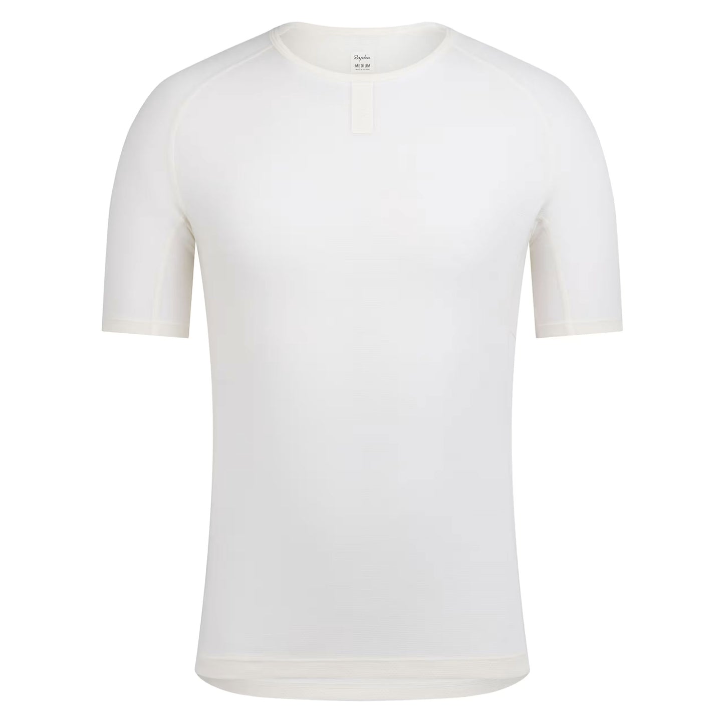 Rapha Men's Merino Lightweight Base Layer Short Sleeve Cream/White front view