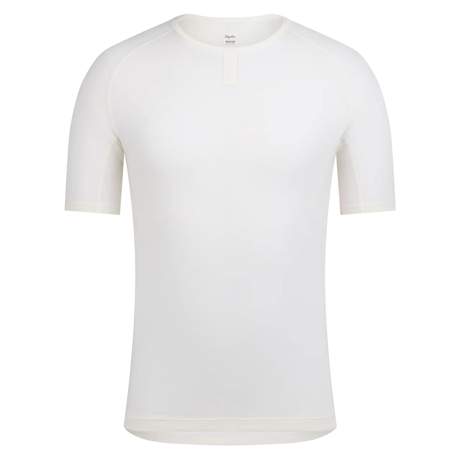 Rapha Men's Merino Lightweight Base Layer Short Sleeve Cream/White front view