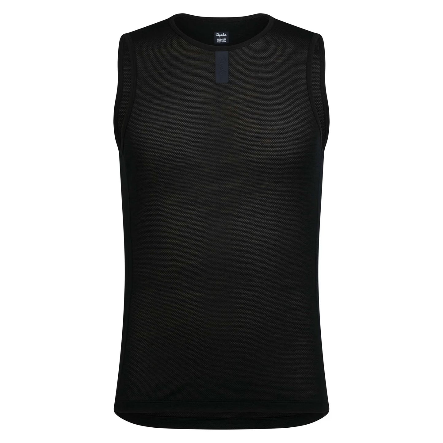 Rapha Men's Merino Lightweight Base Layer Sleeveless, Black front view