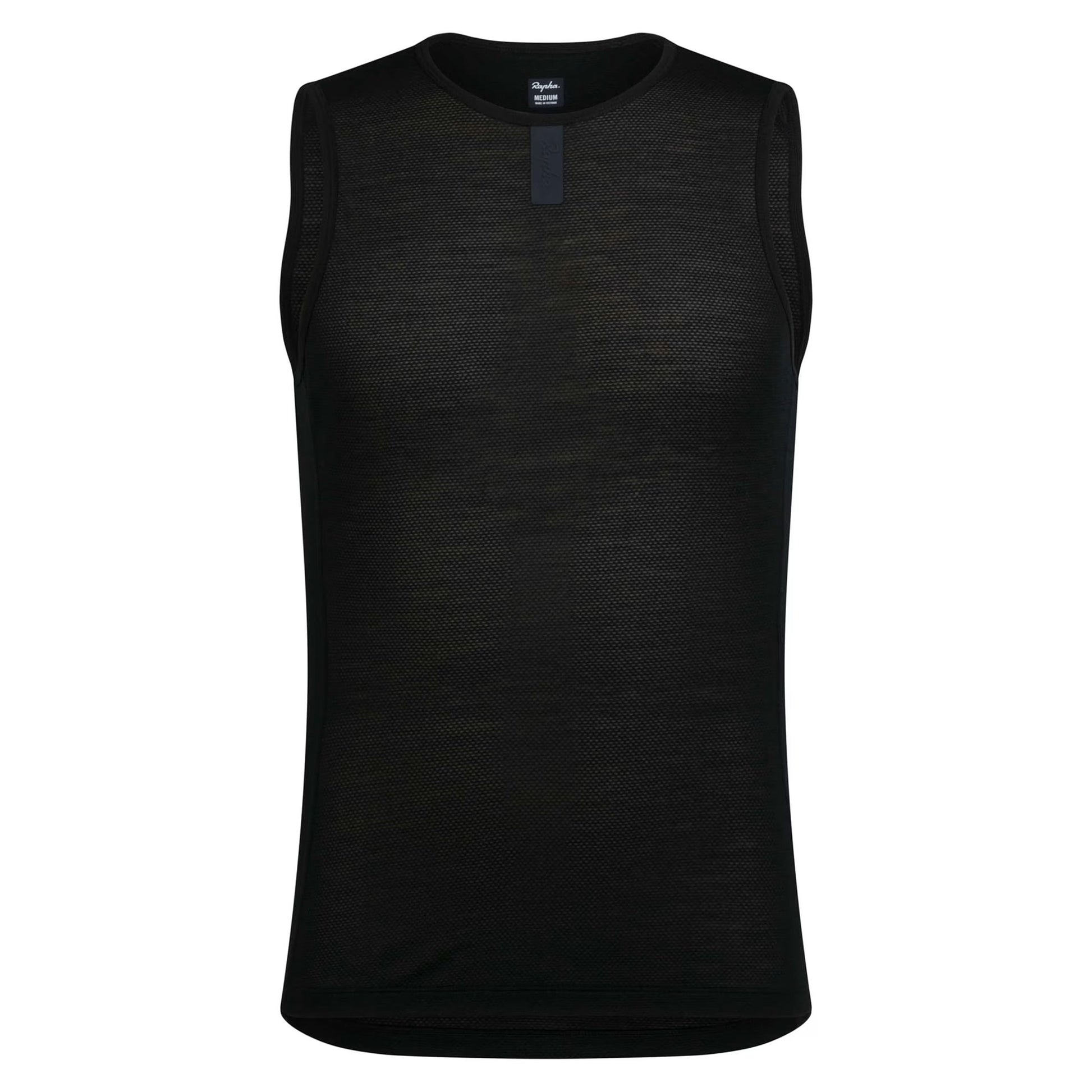 Rapha Men's Merino Lightweight Base Layer Sleeveless, Black front view
