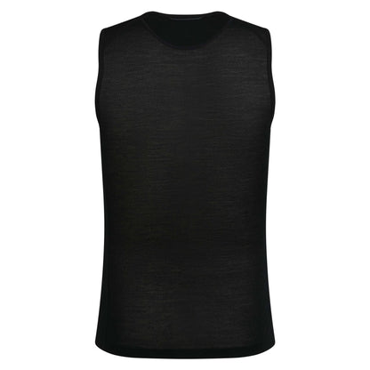 Rapha Men's Merino Lightweight Base Layer Sleeveless, Black rear view