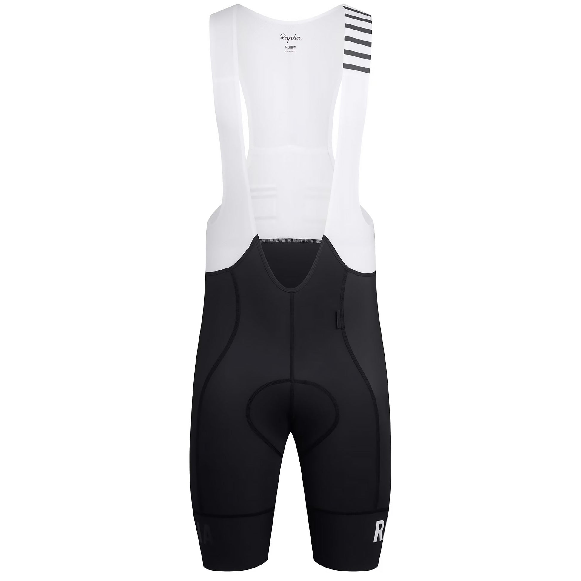 Rapha Men's Pro Team Bib Shorts Regular - Black/White front