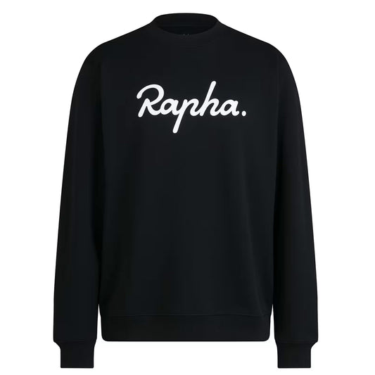 Rapha Men's Heavyweight Cotton Sweatshirt Large Logo - Black/White image 1