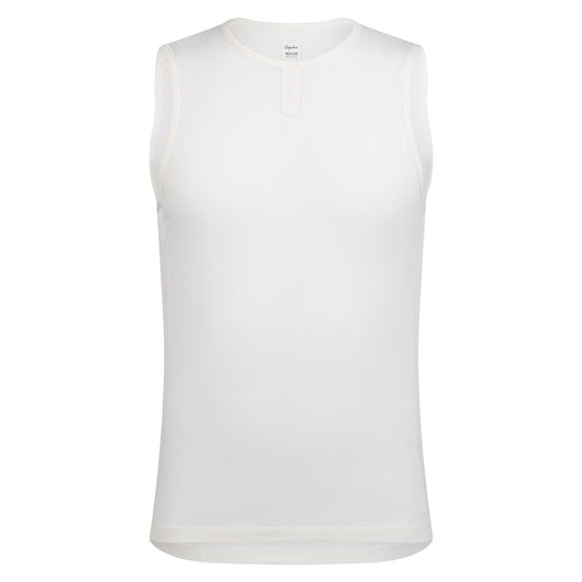 Rapha Men's Merino Lightweight Base Layer Sleeveless Cream / White image 1