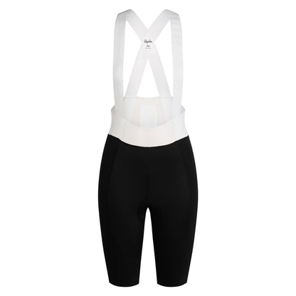 Rapha Women's Pro Team Bib Shorts III Long, Black/White