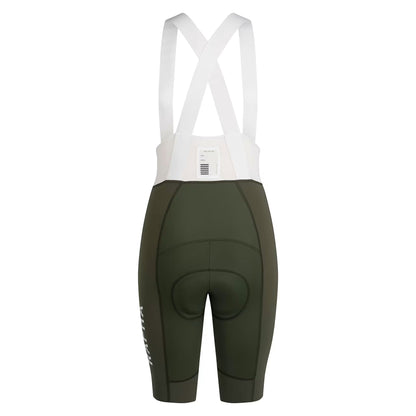 Rapha Women's Pro Team Bib Shorts III Long, Green/White