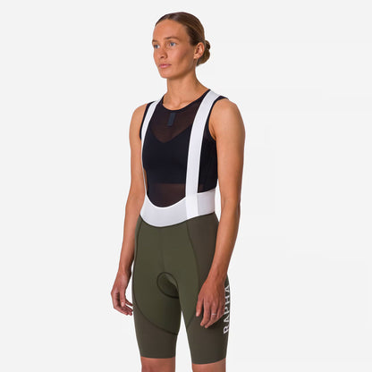 Rapha Women's Pro Team Bib Shorts III Long, Green/White