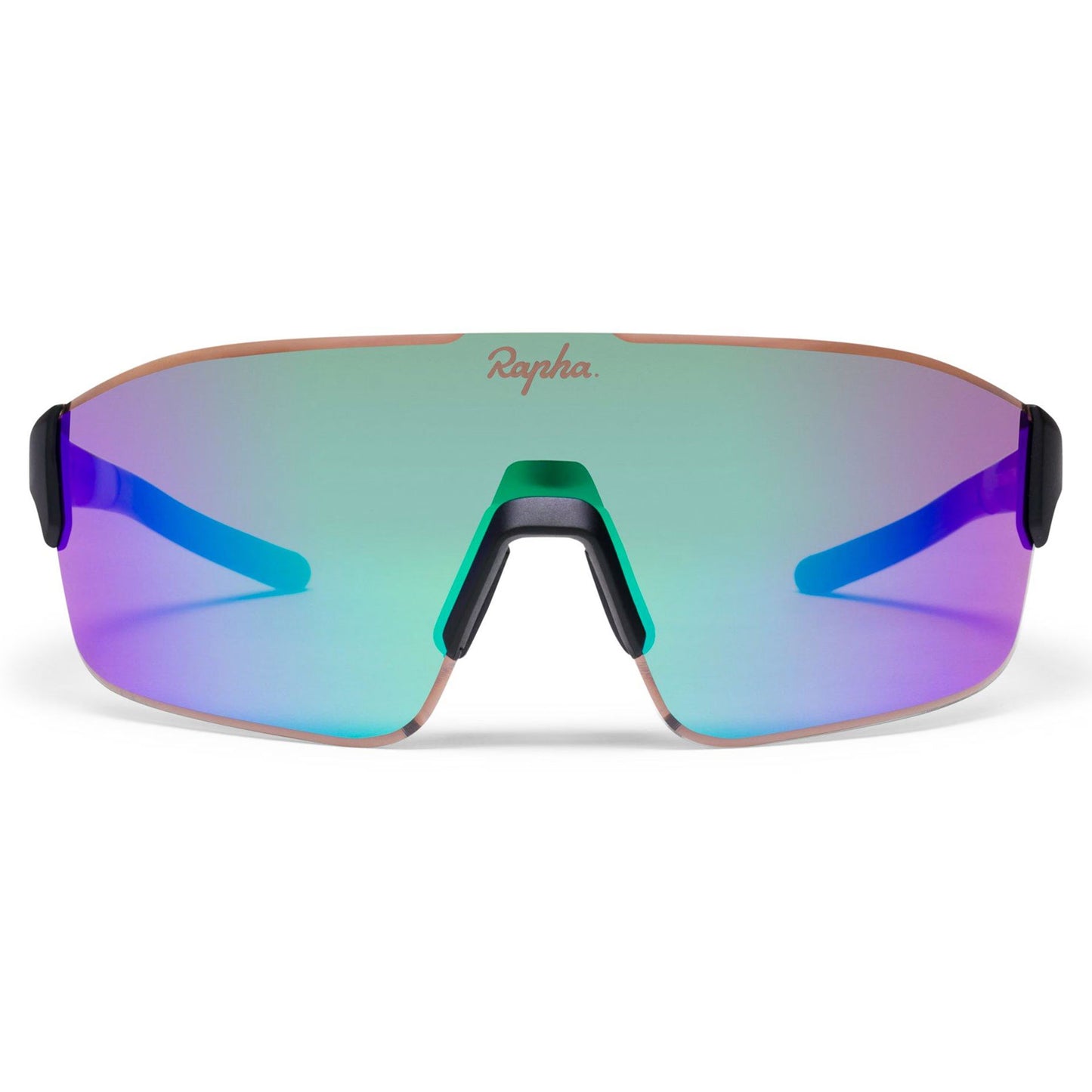 Rapha Pro Team Frameless Sunglasses Dark Navy/Purple Green Lens