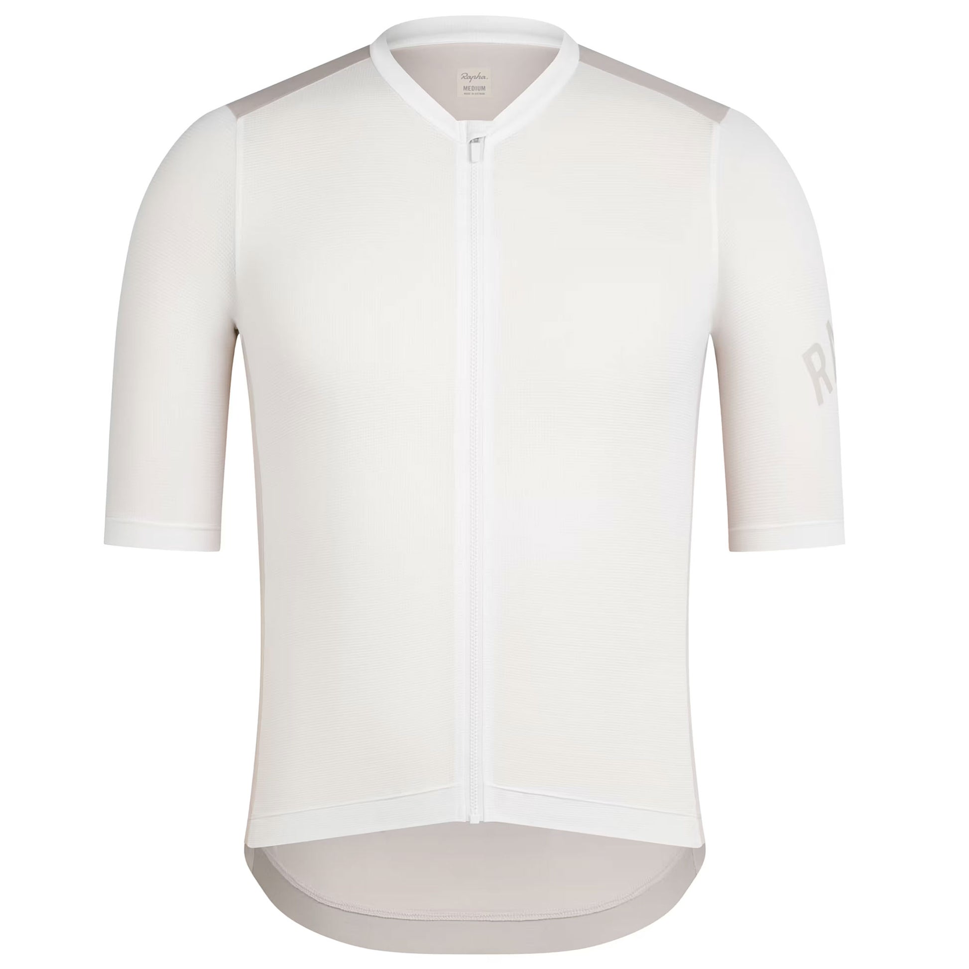 Rapha Men's Pro Team Training Jersey, White Alyssum/ Silver Front