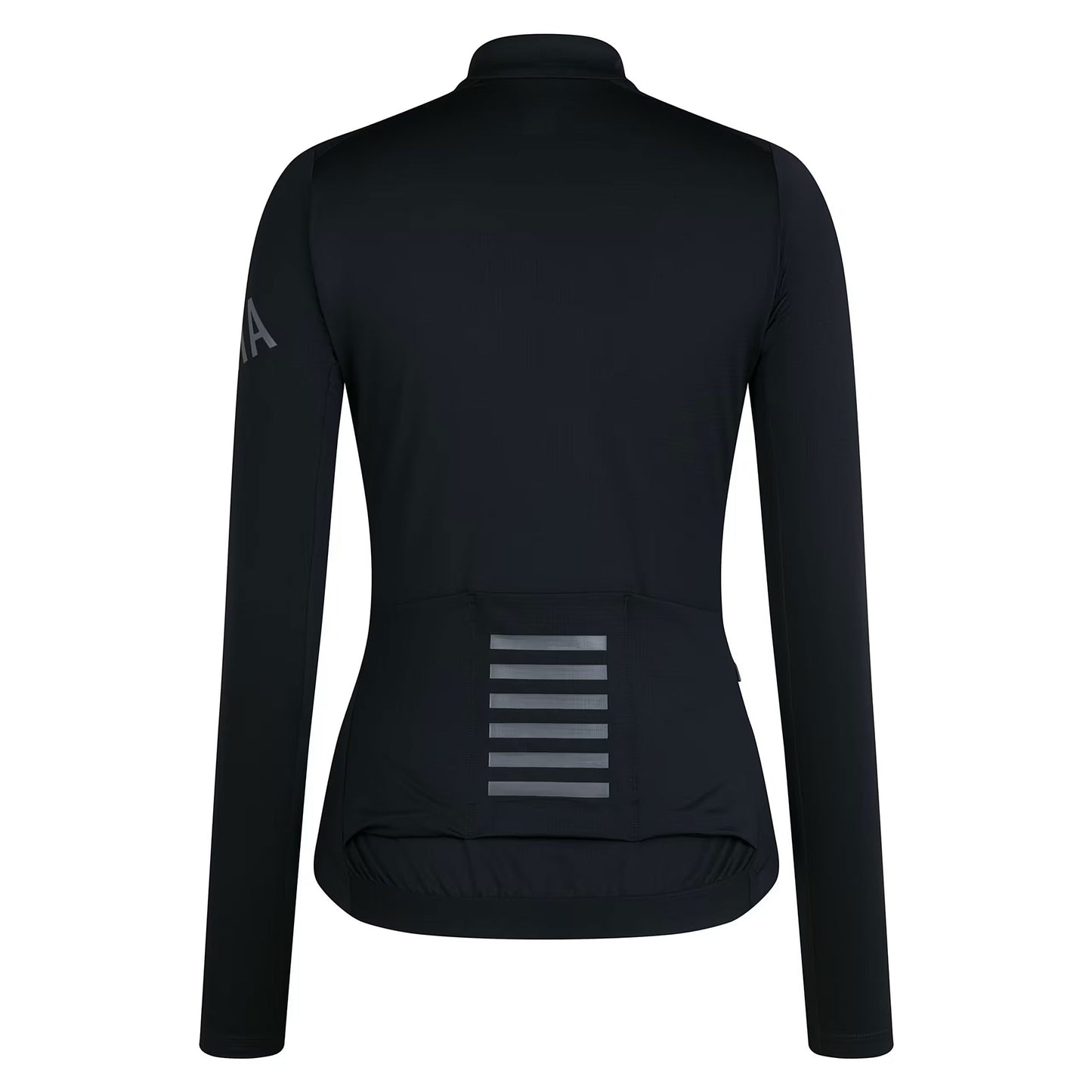 Rapha Women's Pro Team Long Sleeve Midweight Jersey, Black/Grey rear