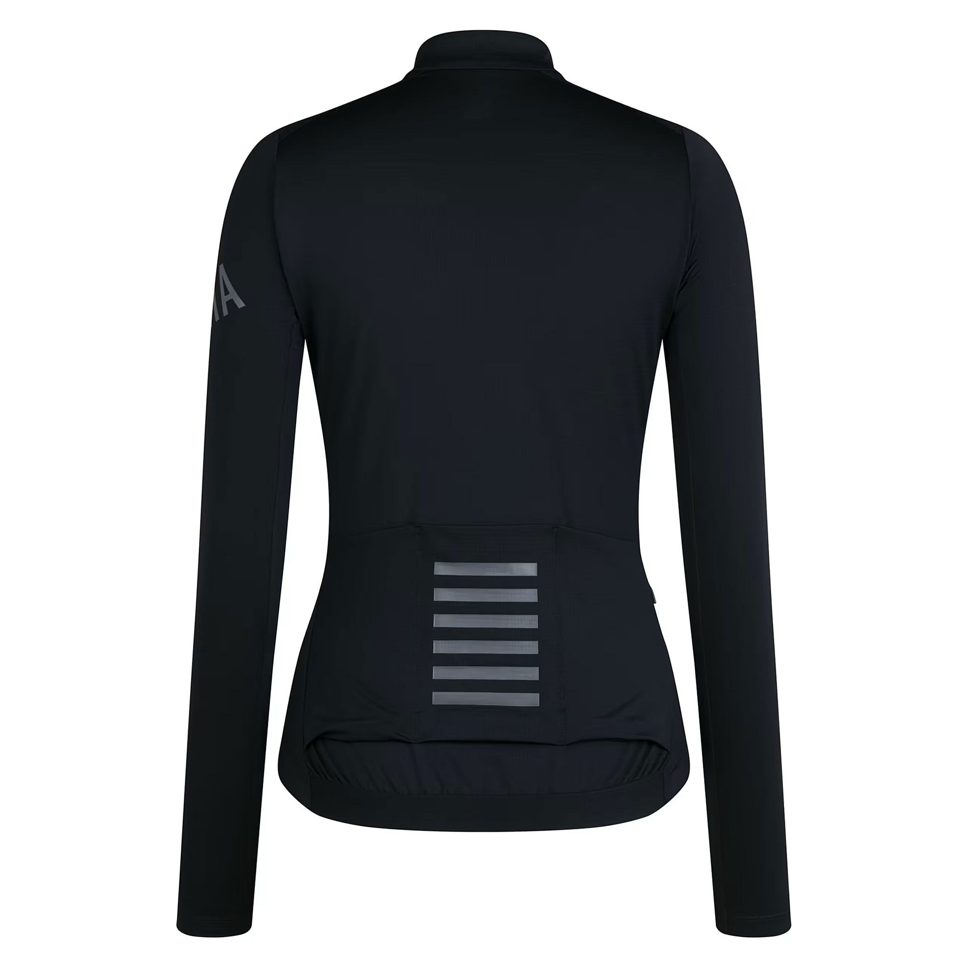 Rapha Women's Pro Team Long Sleeve Midweight Jersey, Black/Grey rear
