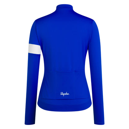 Rapha Women's Core Thermal Long Sleeve Jersey, Ultramarine / White Rear