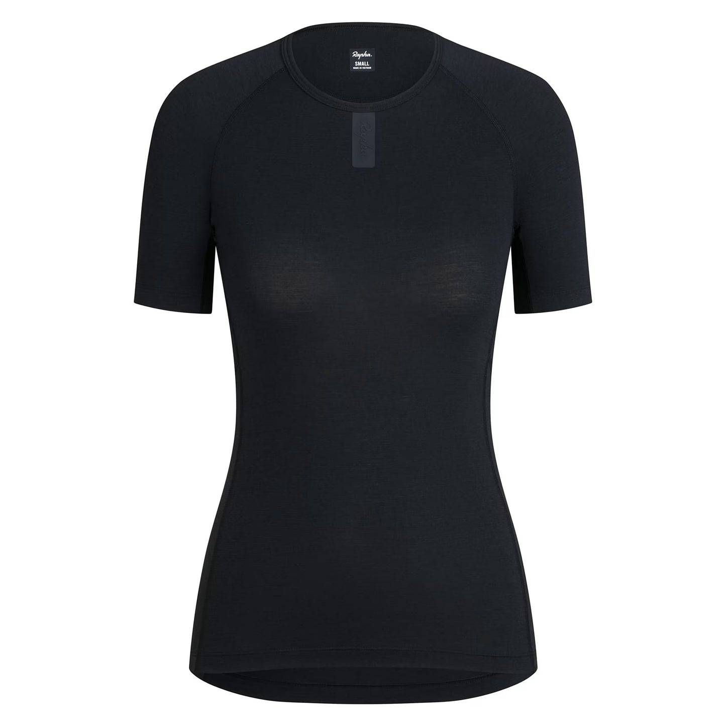 Rapha Women's Merino Short Sleeve Base Layer - Black front