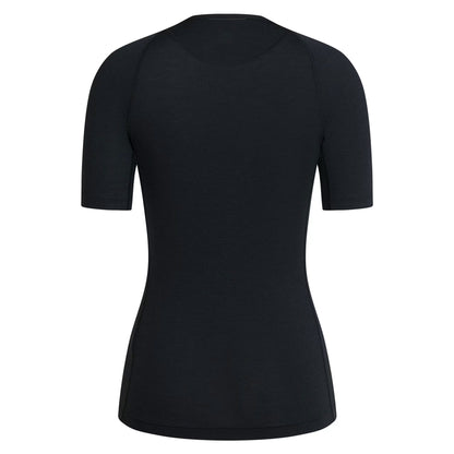 Rapha Women's Merino Short Sleeve Base Layer - Black rear