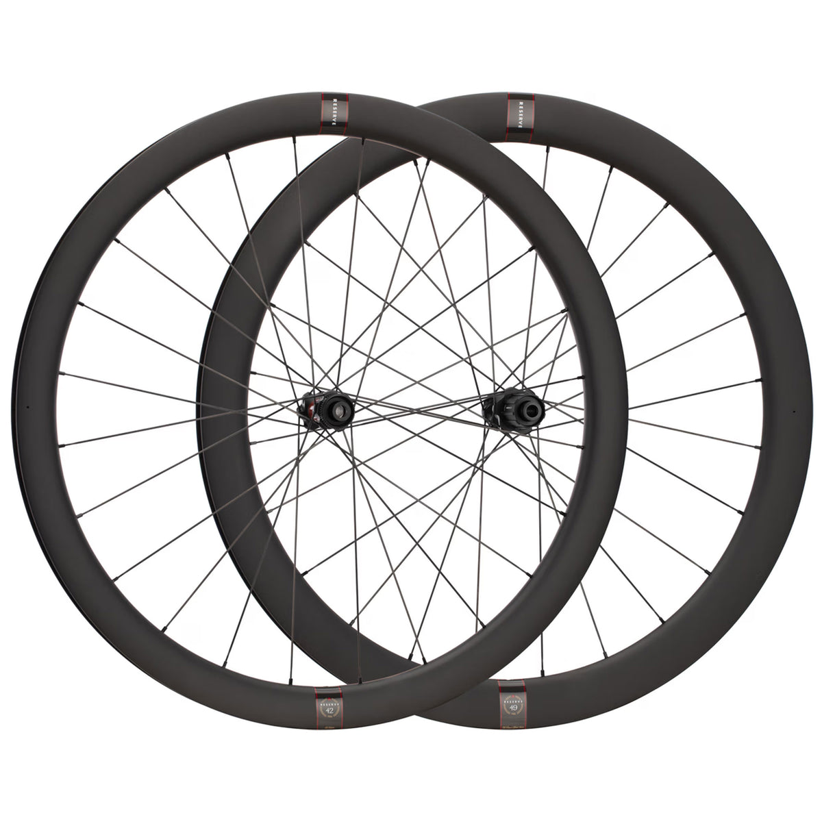 Reserve 42|49 Turbulent Aero 700C Carbon Road Bike Wheelset - DT Swiss 240 Hubs image 1