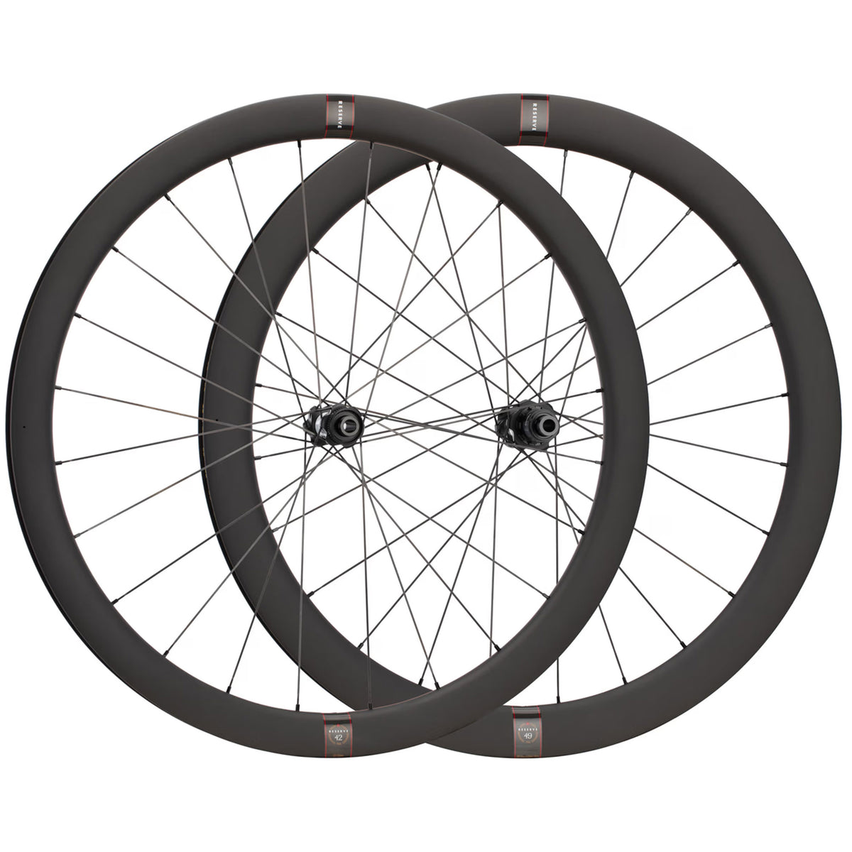 Reserve 42|49 Turbulent Aero 700C Carbon Road Bike Wheelset - DT Swiss 350 Hubs image 1