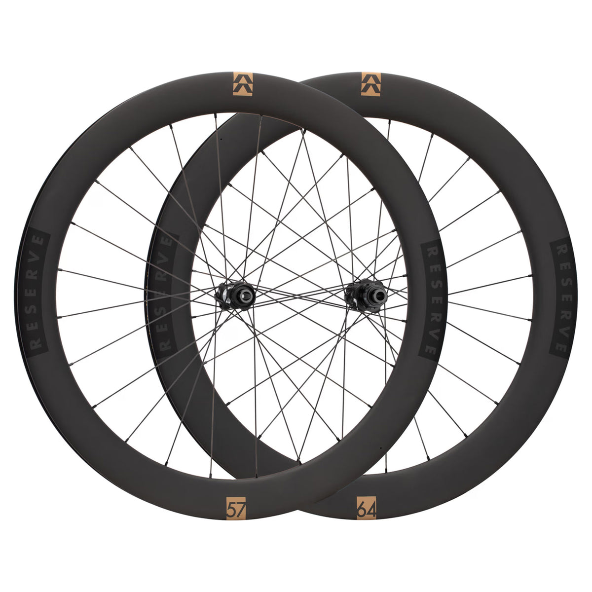 Reserve 57|64 Turbulent Aero 700C Carbon Road Bike Wheelset - DT 350 Hubs image 1