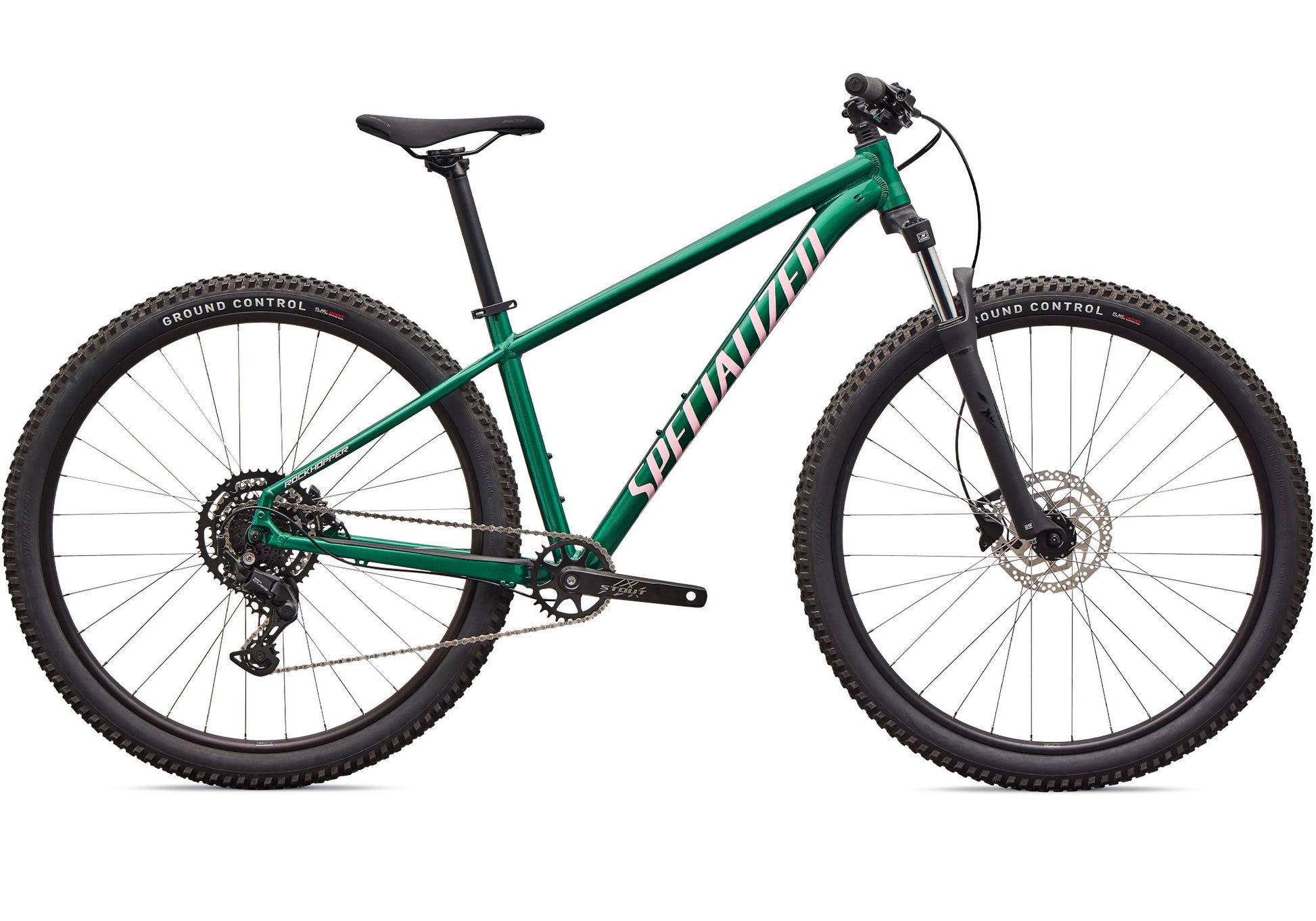 2026 Specialized Rockhopper Sport, Gloss Pine Green / Desert Rose image 2