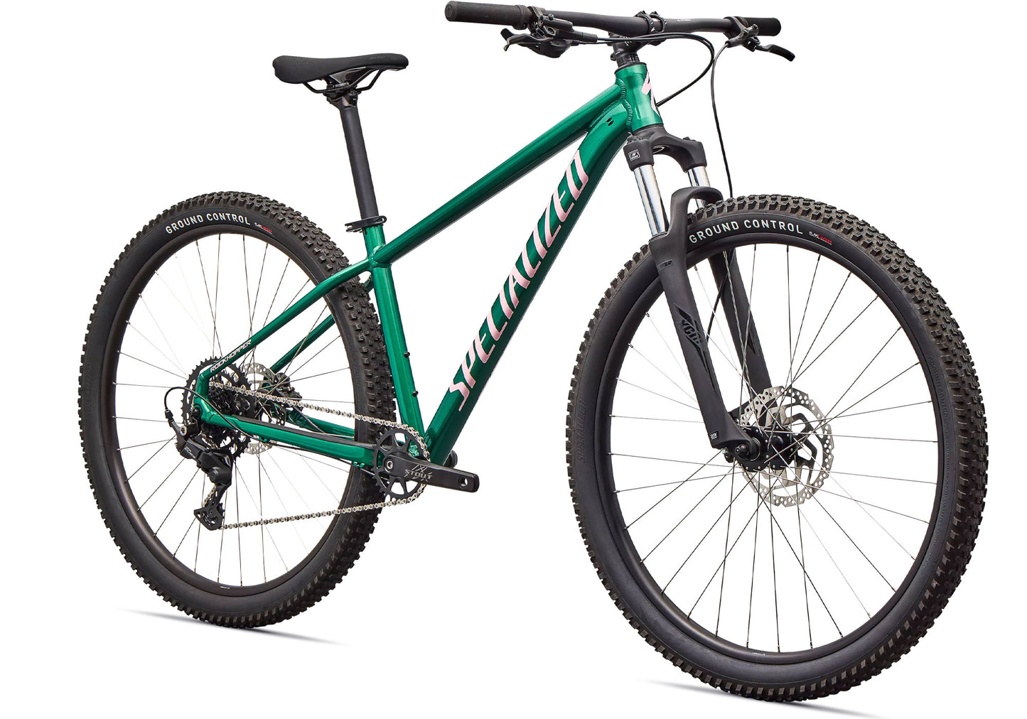 2026 Specialized Rockhopper Sport, Gloss Pine Green / Desert Rose image 1