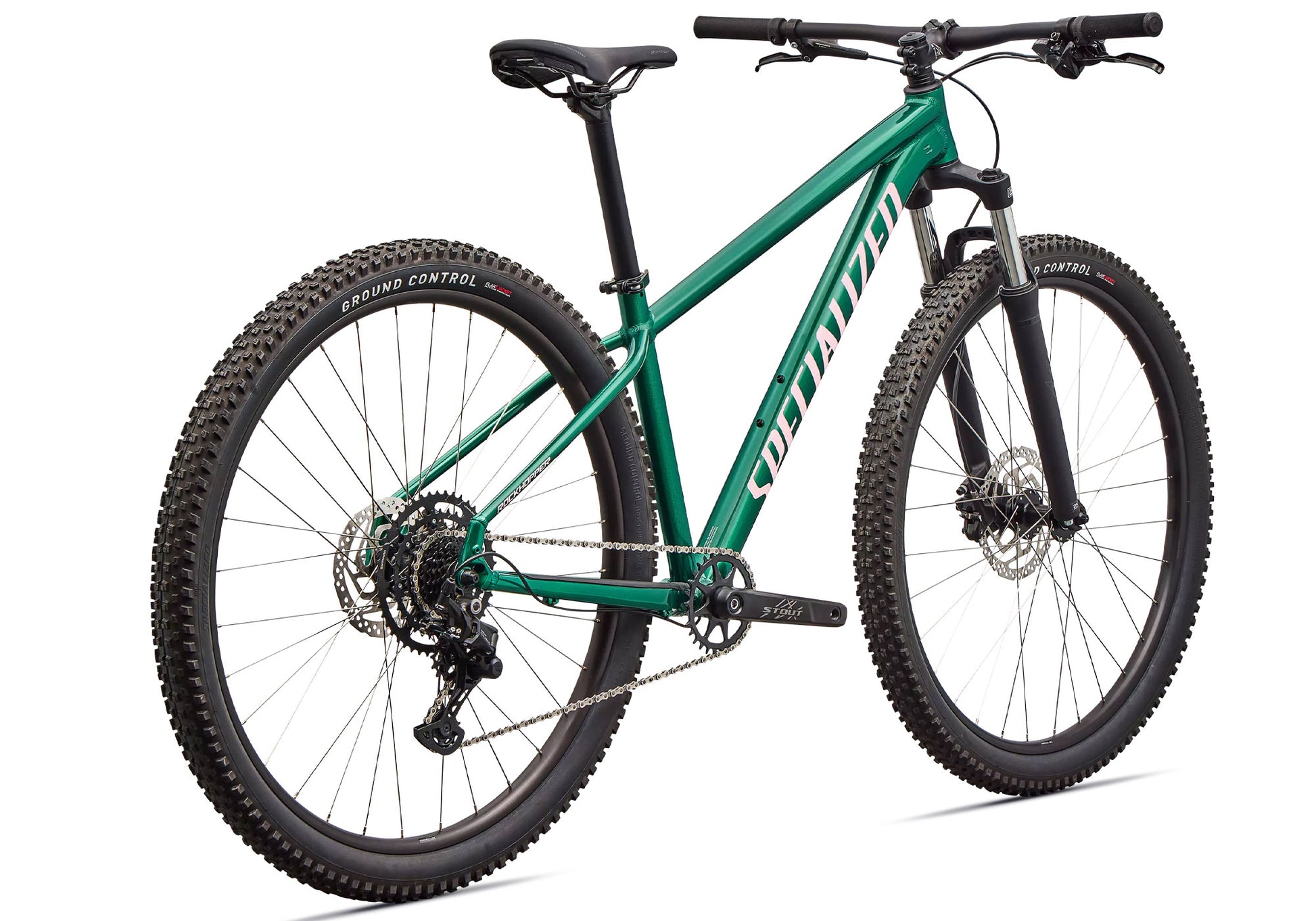 2026 Specialized Rockhopper Sport, Gloss Pine Green / Desert Rose image 3