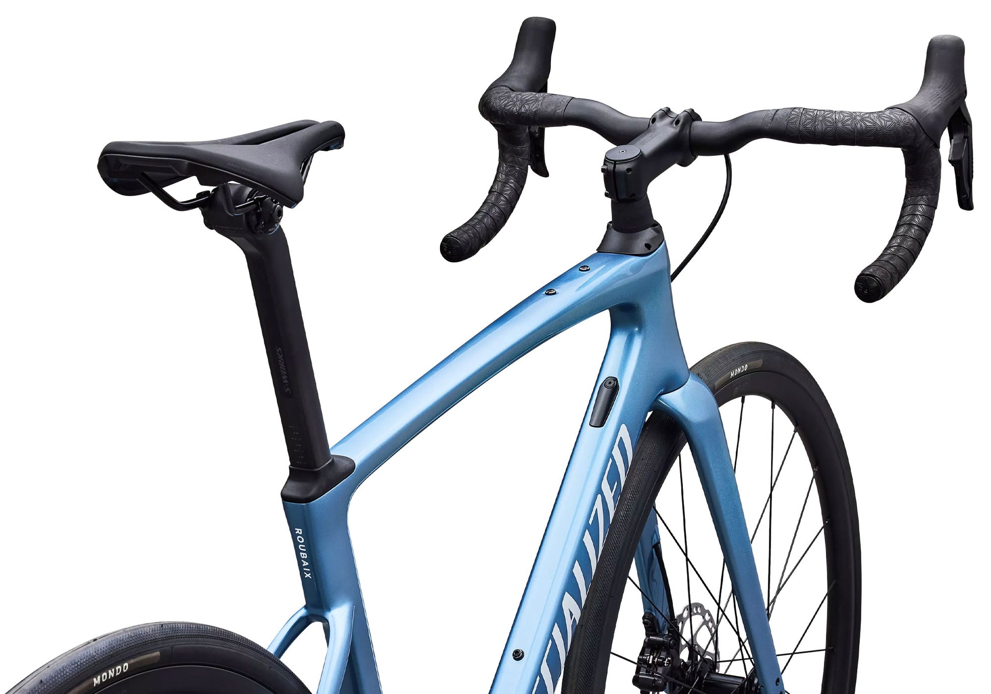 2026 Specialized Roubaix SL8 Comp Shimano 105 Di2 Unisex Road Bike, Gloss Glacial Metallic/White image 5