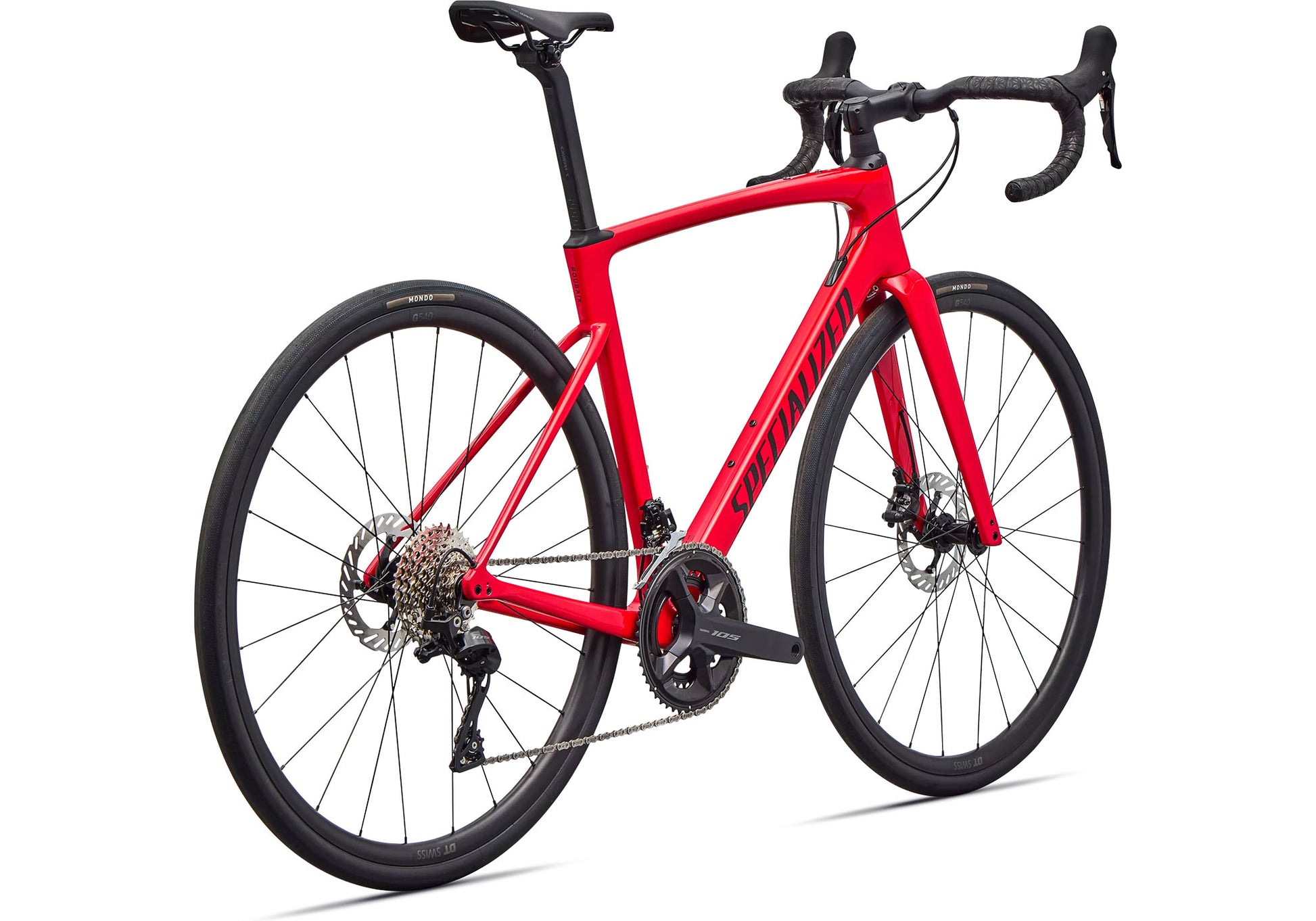 2026 Specialized Roubaix SL8 Sport Unisex Road Bike, Gloss Vivid Red/Obsidian image 3