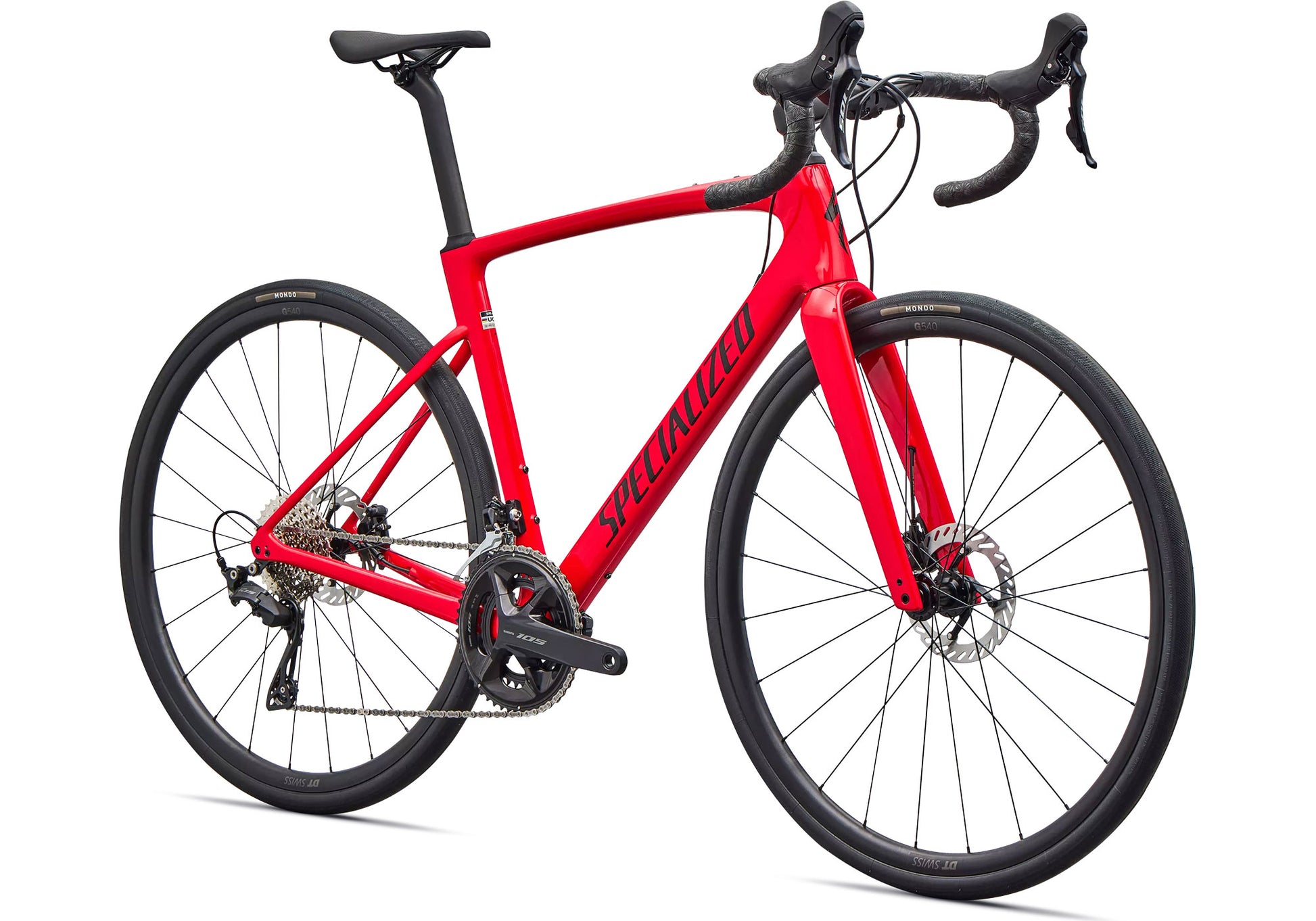 2026 Specialized Roubaix SL8 Sport Unisex Road Bike, Gloss Vivid Red/Obsidian image 1