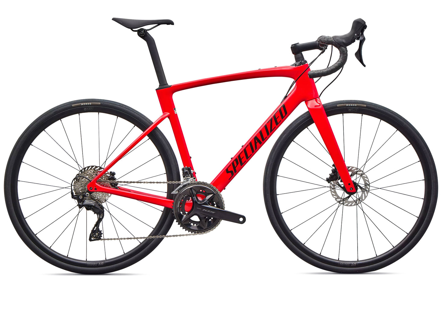 2026 Specialized Roubaix SL8 Sport Unisex Road Bike, Gloss Vivid Red/Obsidian image 2