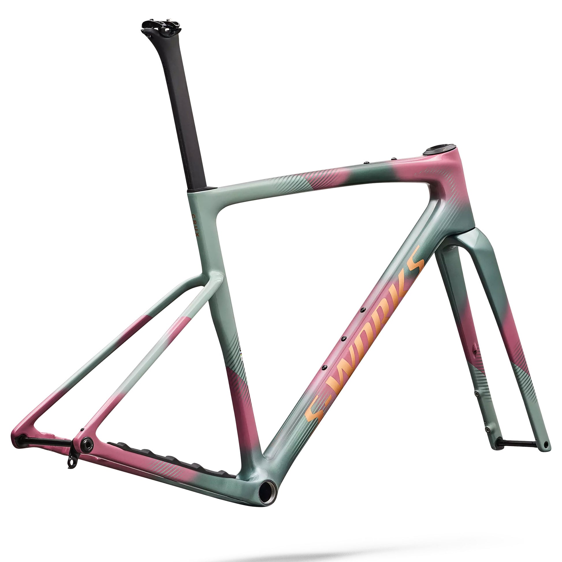 2027 Specialized S-Works Crux Frameset , Agave Grey / Photon Tint Over Silver Dust image 3