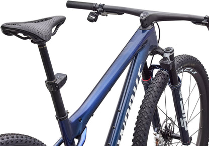 2026 Specialized S-Works Epic World Cup Unisex Mountain Bike, Gloss Carbon Cyan Blue / Metallic White Silver image 6