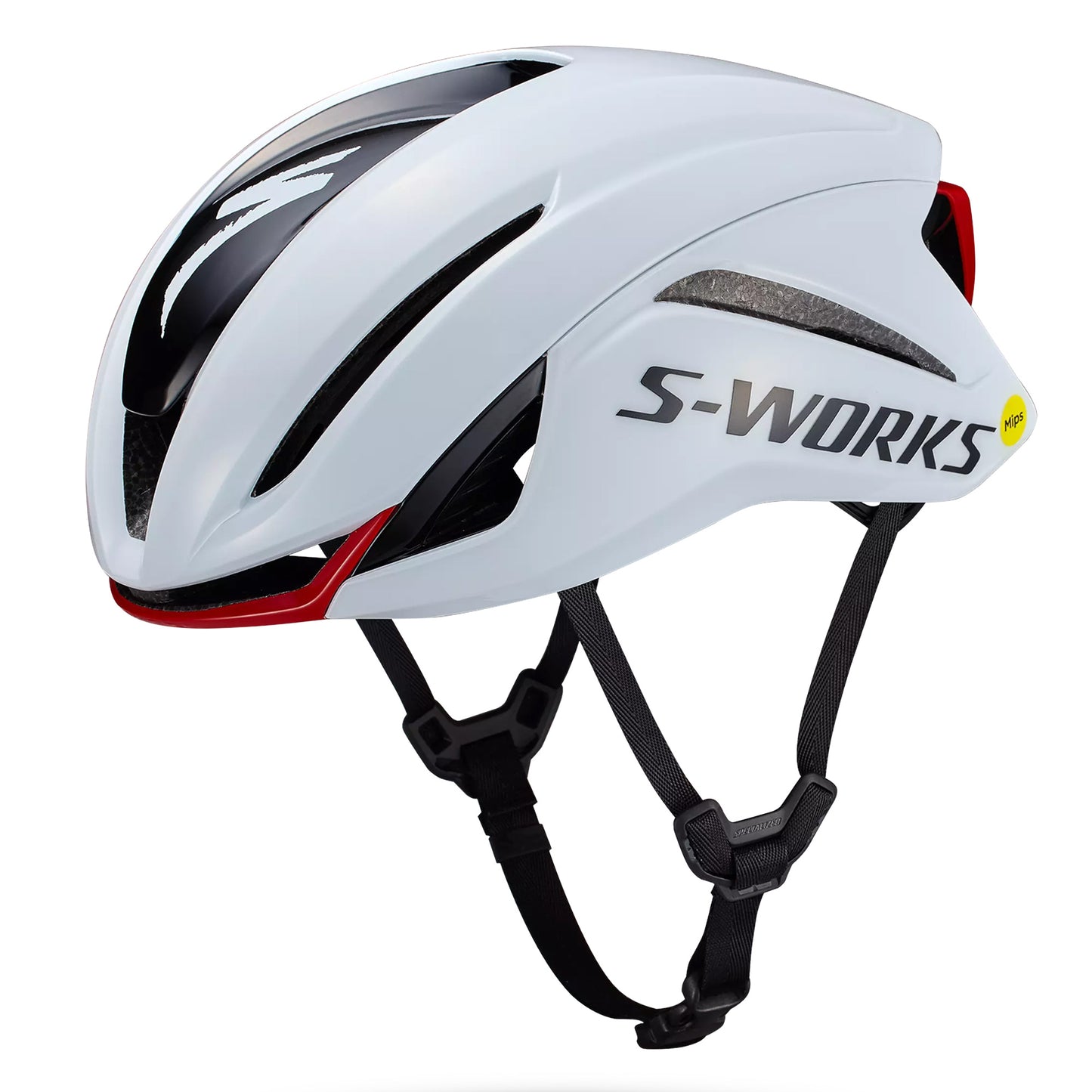 2027 Specialized Unisex S-Works Evade 4 Road Cycling Helmet Classic - White/Red image 1