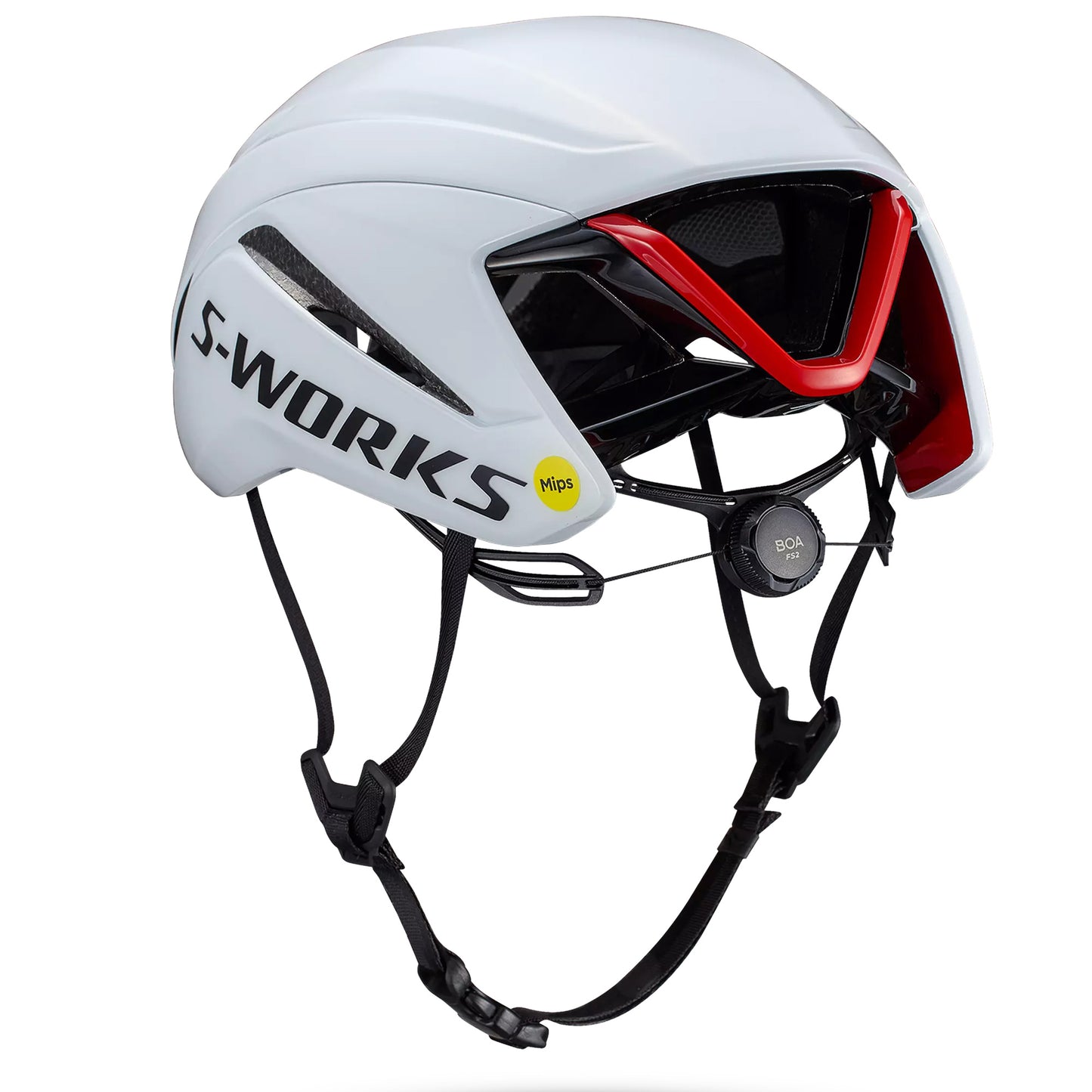2027 Specialized Unisex S-Works Evade 4 Road Cycling Helmet Classic - White/Red image 3