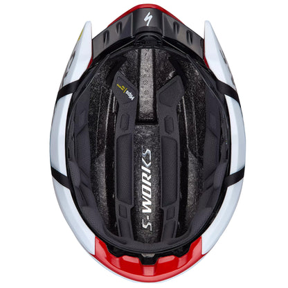 2027 Specialized Unisex S-Works Evade 4 Road Cycling Helmet Classic - White/Red image 5