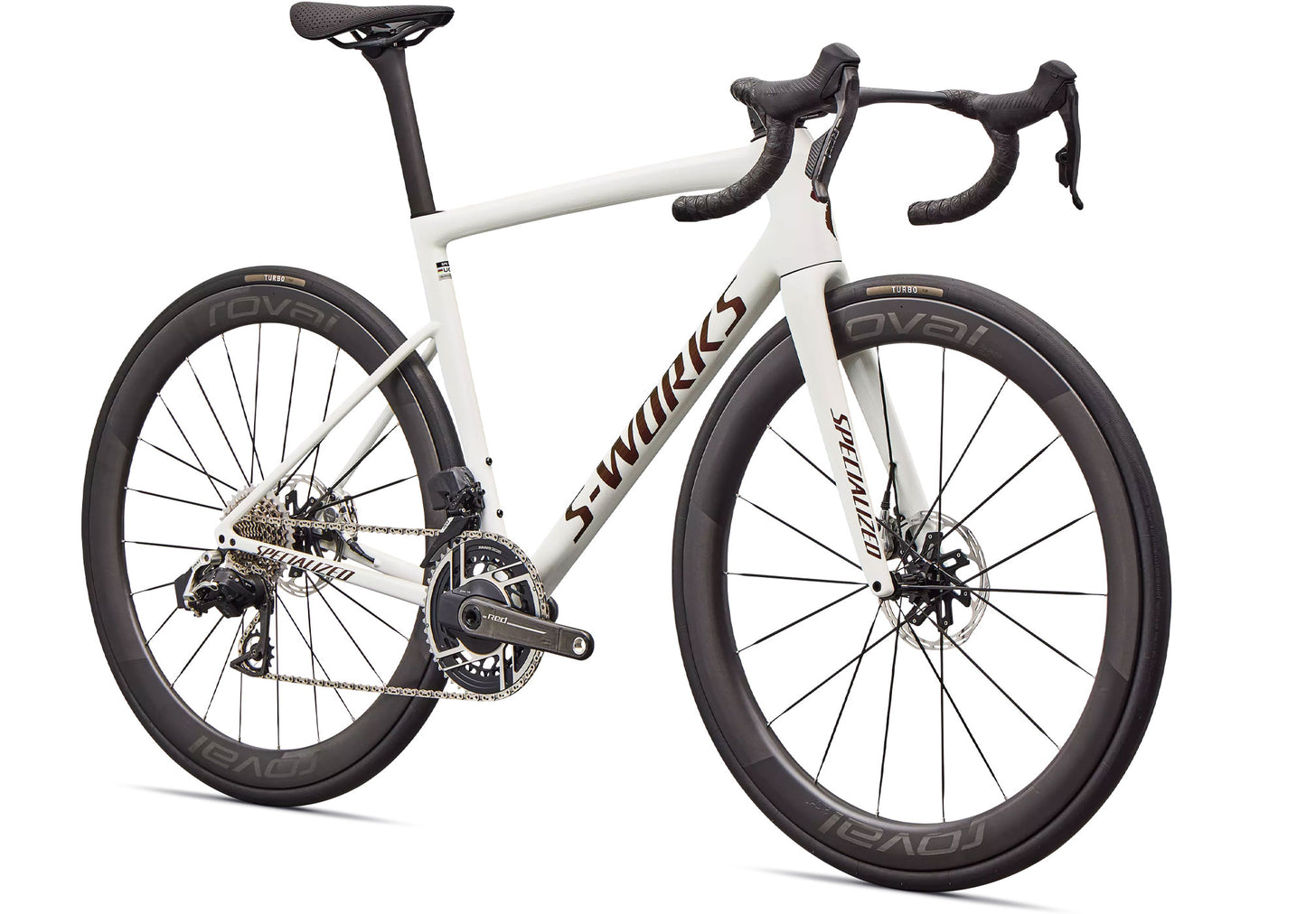 2026 Specialized S-Works Tarmac SL8 SRAM RED AXS Unisex Road Bike, Gloss Metallic White Silver / Pearl / Black image 1