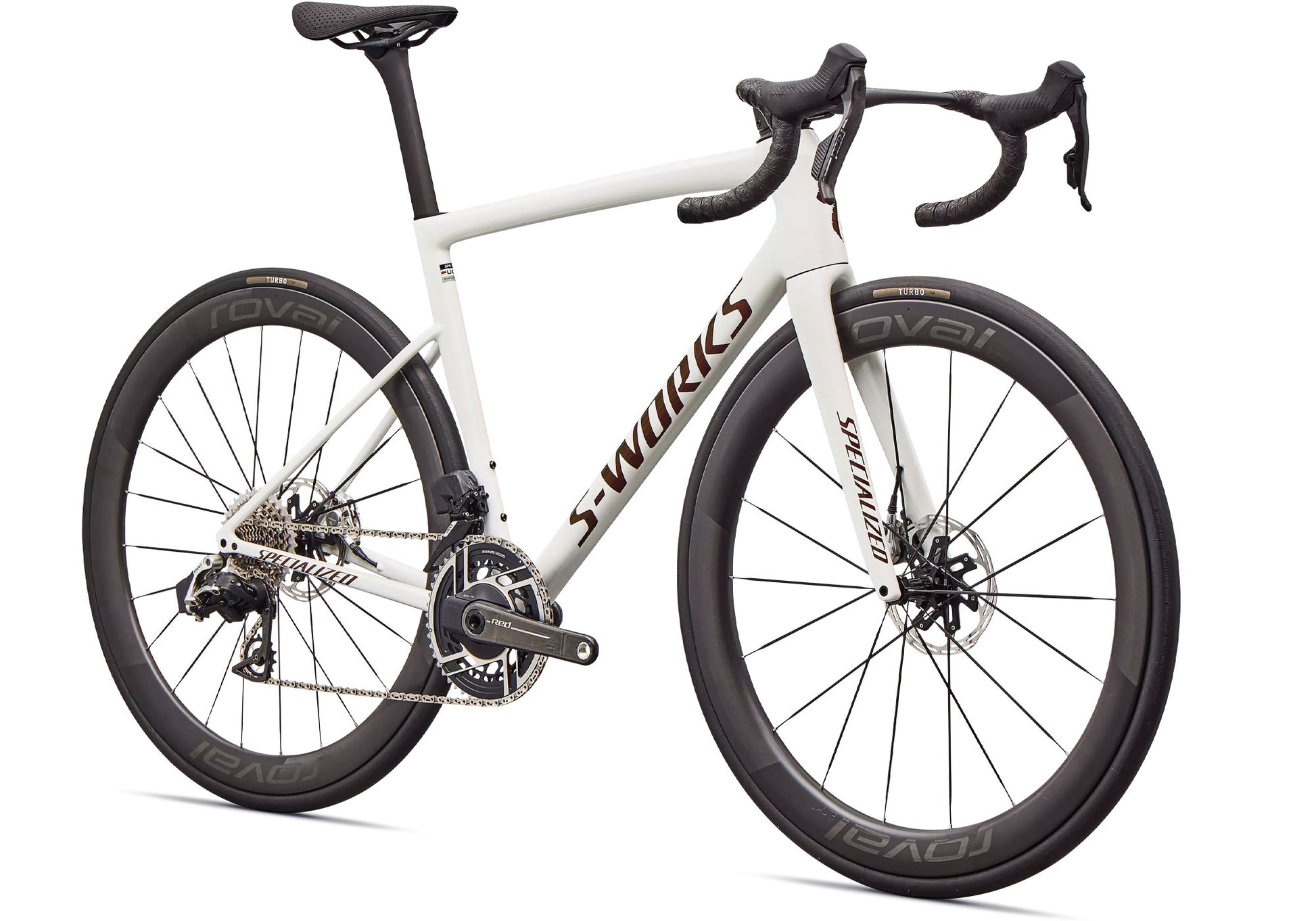 2026 Specialized S-Works Tarmac SL8 SRAM RED AXS Unisex Road Bike, Gloss Metallic White Silver / Pearl / Black image 1