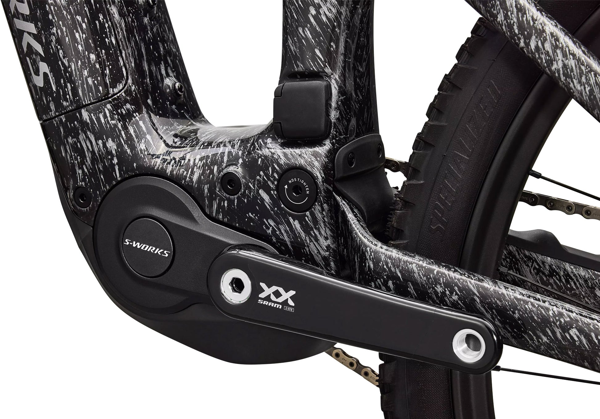 2026 Specialized S-Works Turbo Levo R Unisex Electric Mountain Bike, Gloss Shadow Silver Speckle Over Carbon 95226-0002,95226-0003,95226-0004,95226-0005 image 5