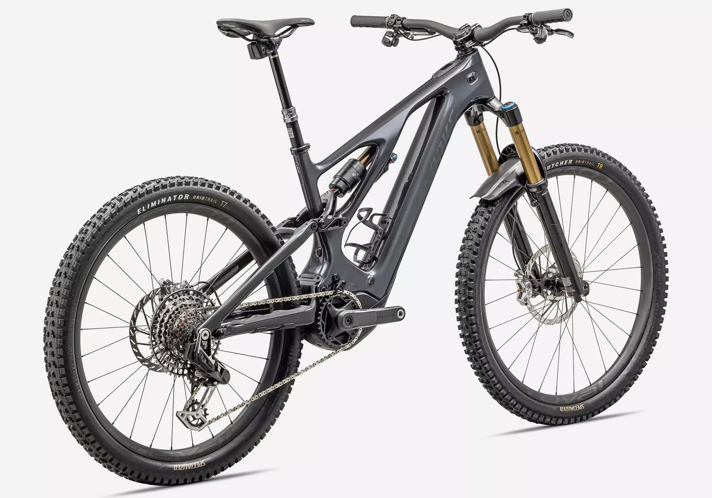 2023 Specialized S-Works Turbo Levo T-Type, Unisex Electric Mountain Bike - Gloss Black Liquid Metal