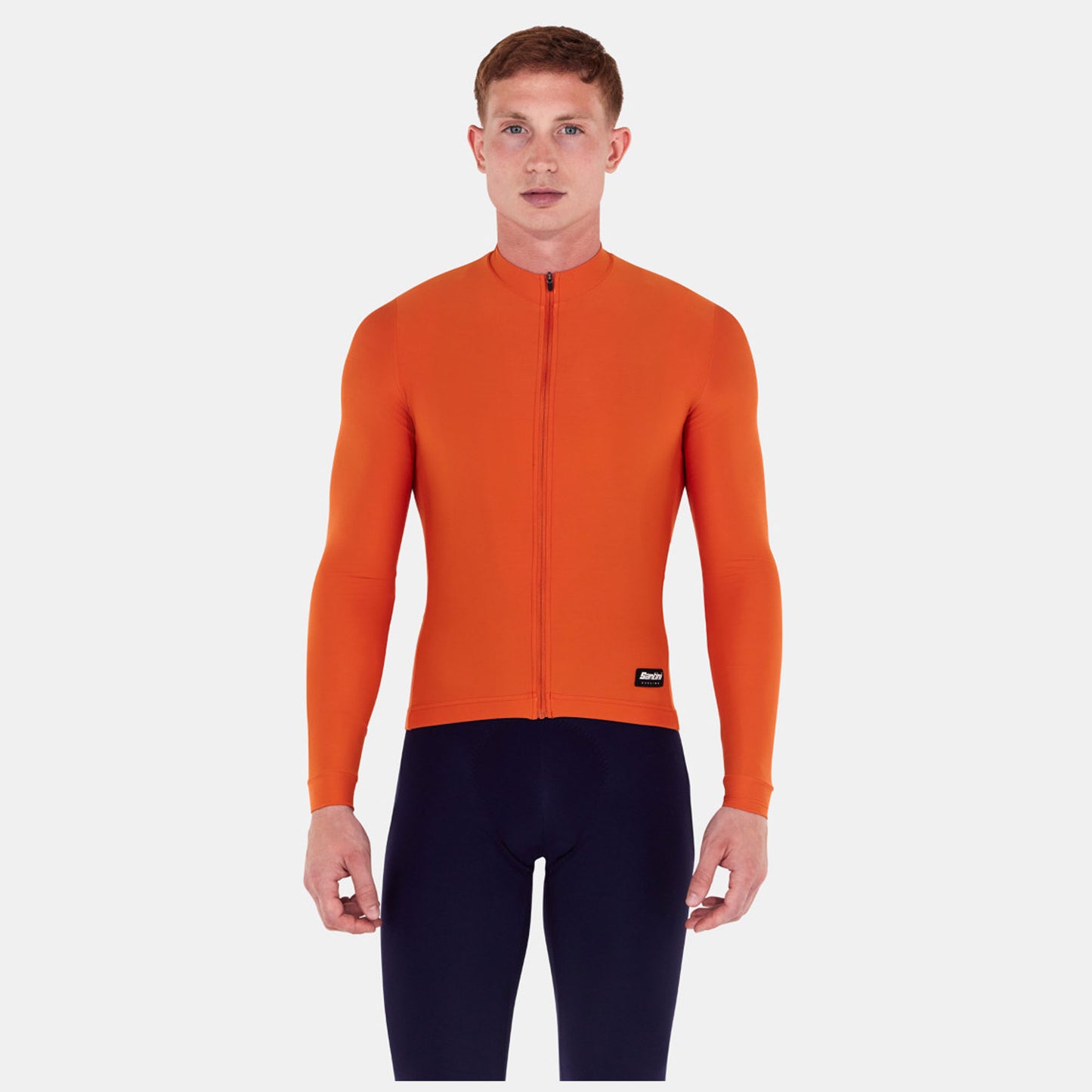 Santini RTR Long Sleeve Unisex Winter Fleece Jersey, Orange image 2