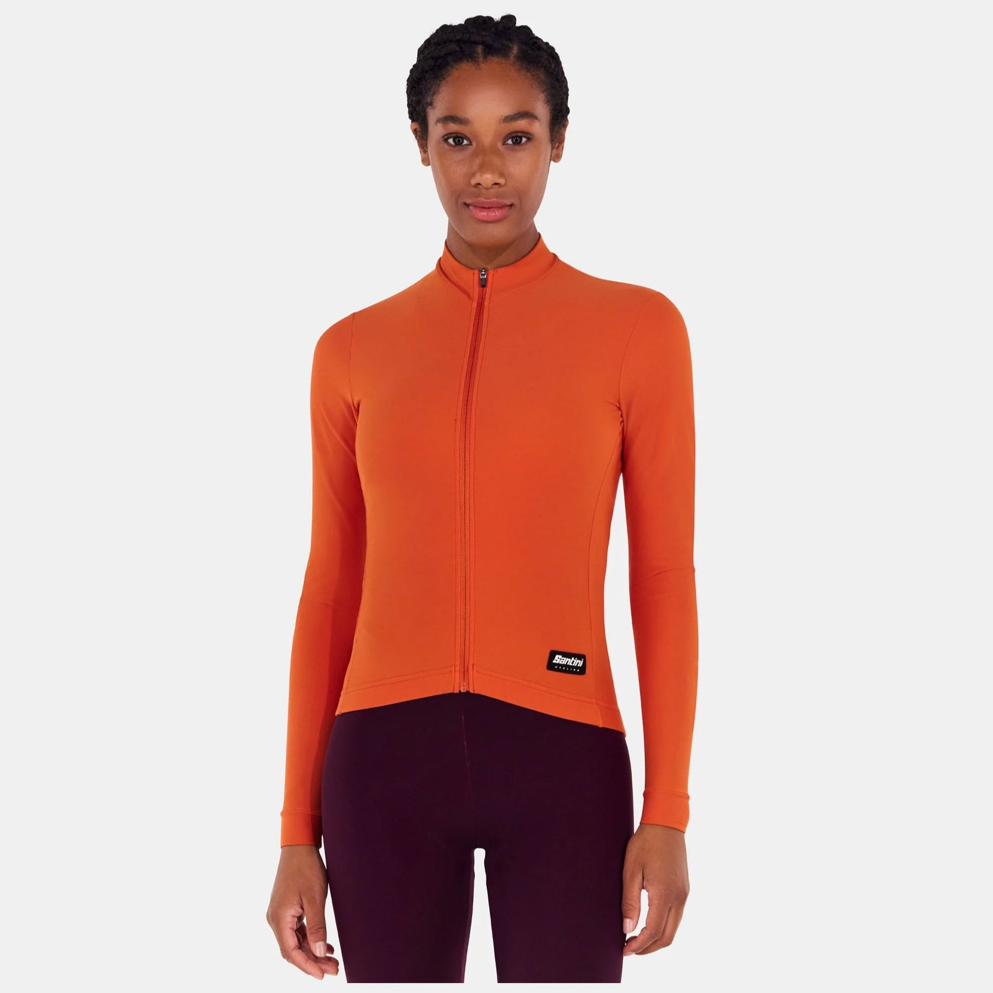Santini RTR Long Sleeve Unisex Winter Fleece Jersey, Orange image 3