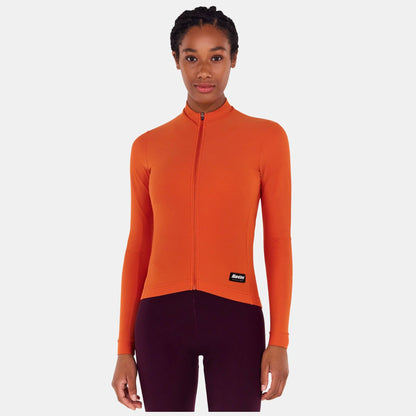 Santini RTR Long Sleeve Unisex Winter Fleece Jersey, Orange image 3