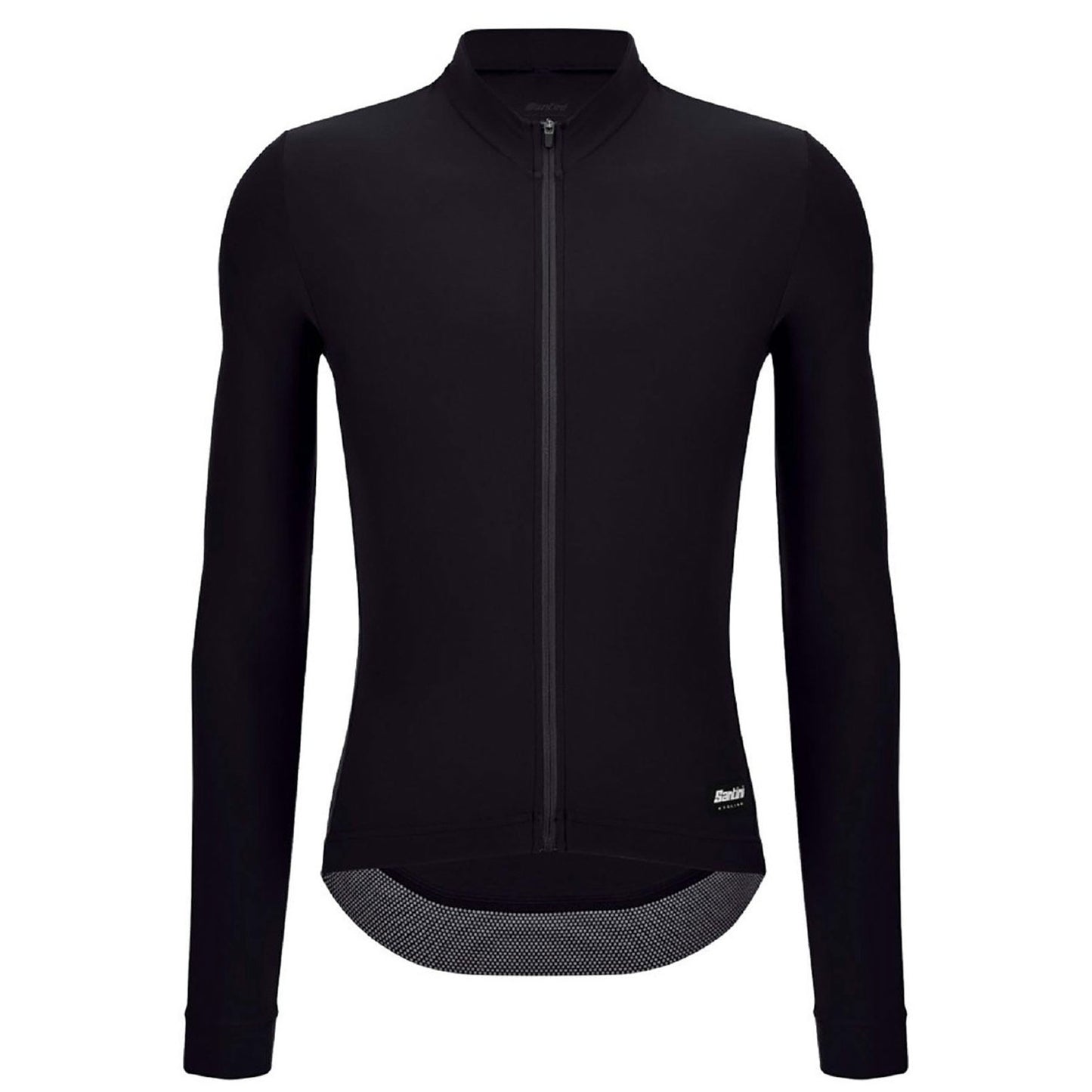 Santini RTR Long Sleeve Unisex Winter Fleece Jersey, Black