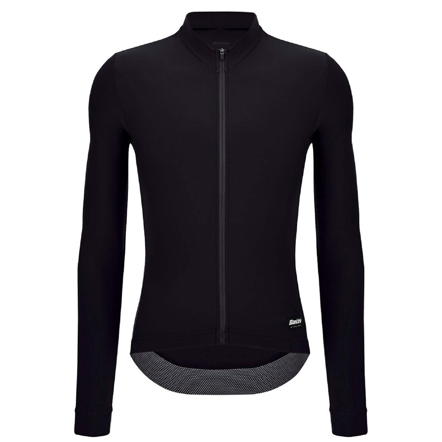 Santini RTR Long Sleeve Unisex Winter Fleece Jersey, Black