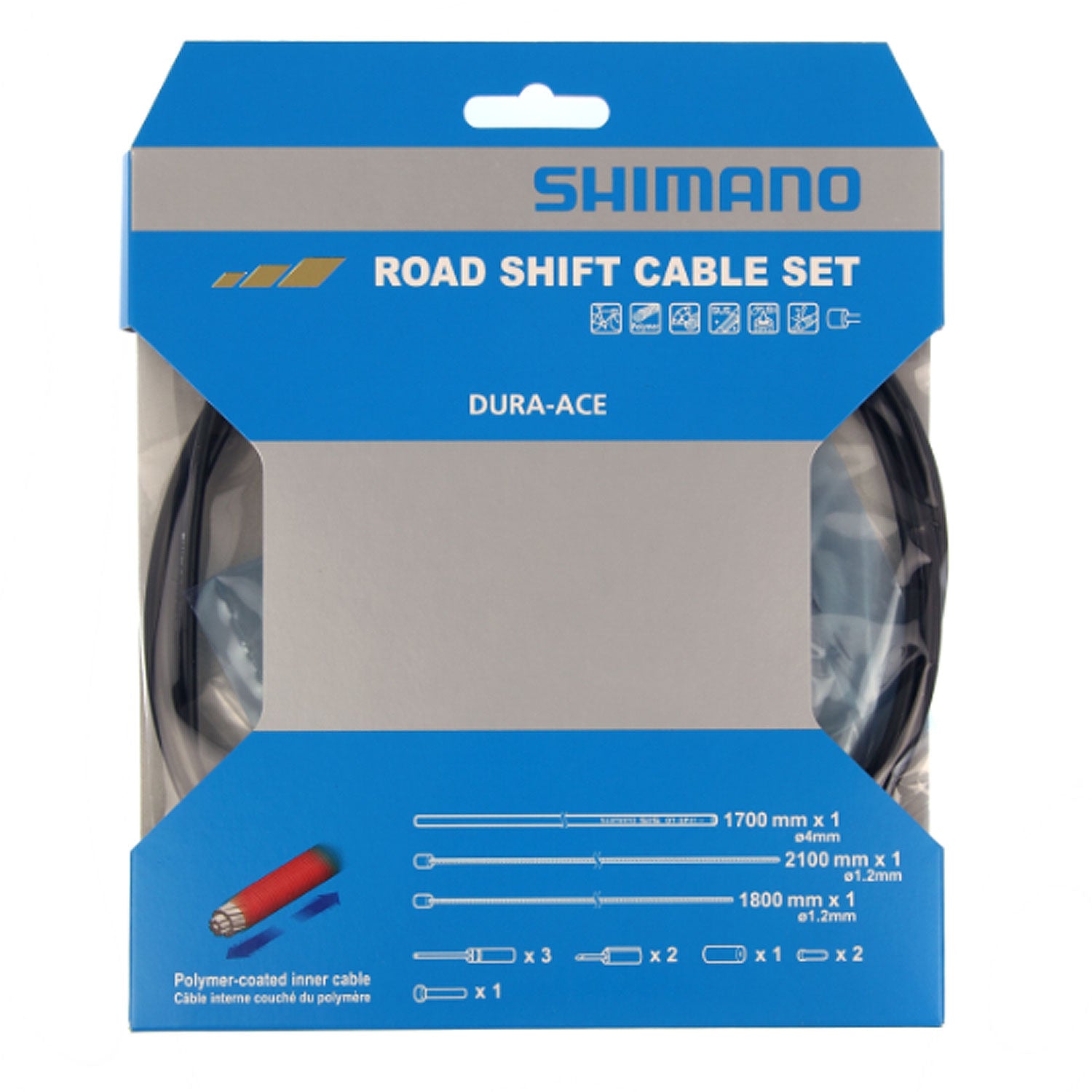 Shimano Dura-Ace 9000 OT-SP41 Polymer Coated Road/MTB  Gear Shift Cable Set Black image 1