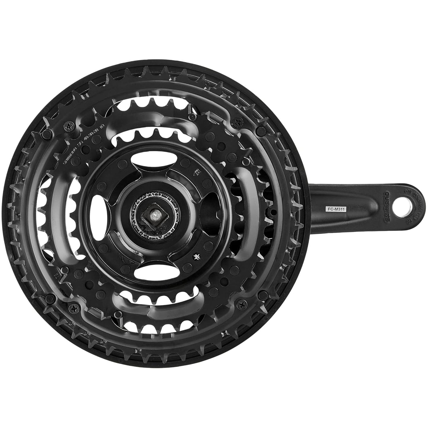 Shimano FC-M311 Crankset 175mm 48-38-28T with Chain Guard image 2