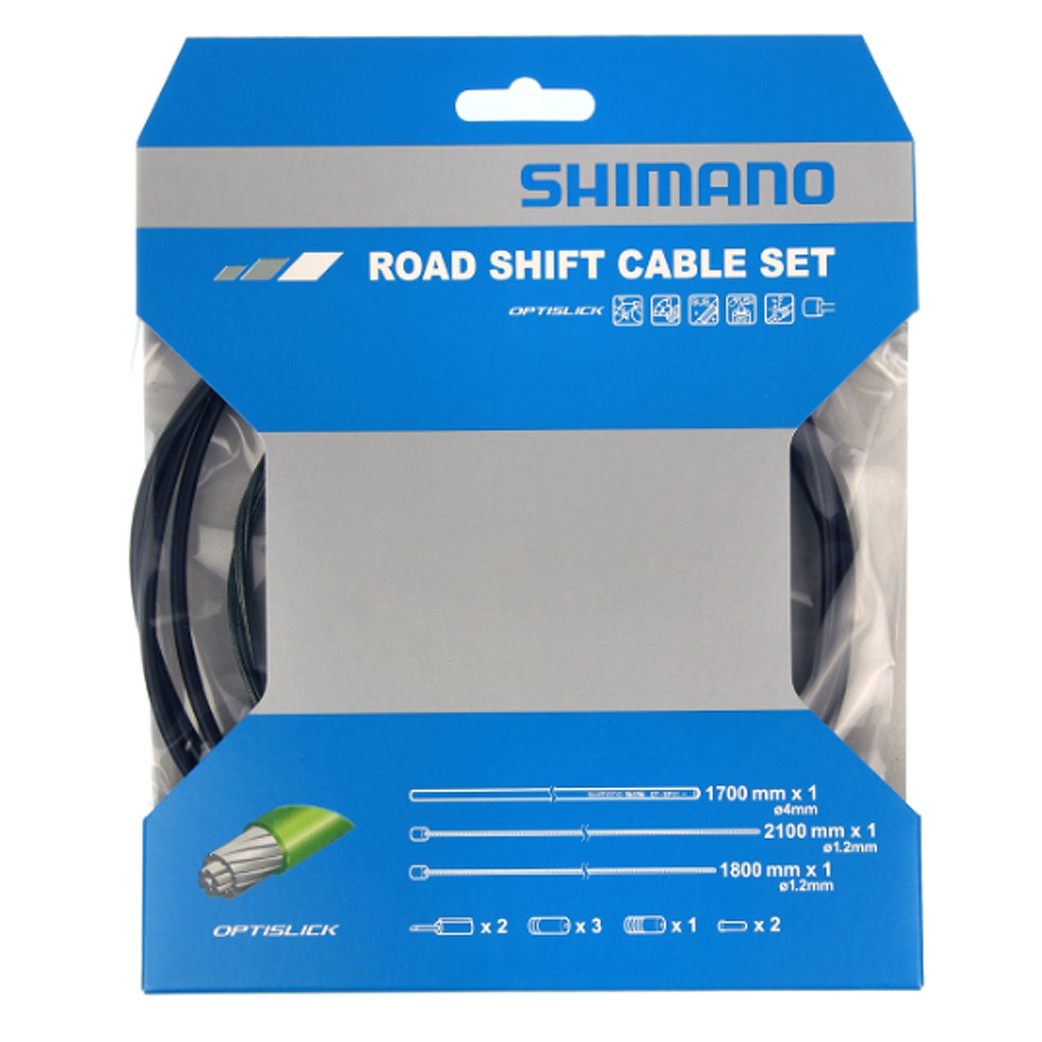 Shimano OT-SP41 OPTISLICK gear shift cable set Road/MTB - Black image 1