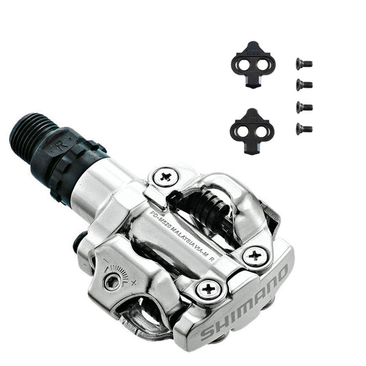 Shimano PD-M520 SPD Pedals - Silver including SH51 SPD Cleats EPDM520S